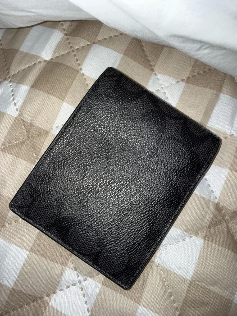Coach Black Signature Compact Wallet